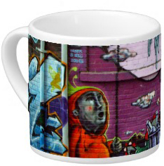 Montréal Graffiti Photo Espresso mug by Brad Hines